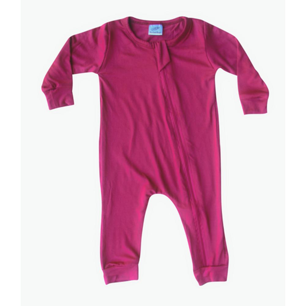 Silky Long Sleeve Zipper Baby Romper