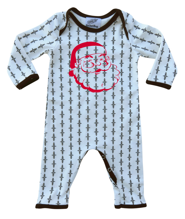 Vintage Santa Christmas Baby Romper- Retro Red, Black, & White Holiday Outfit for Boys and Girls