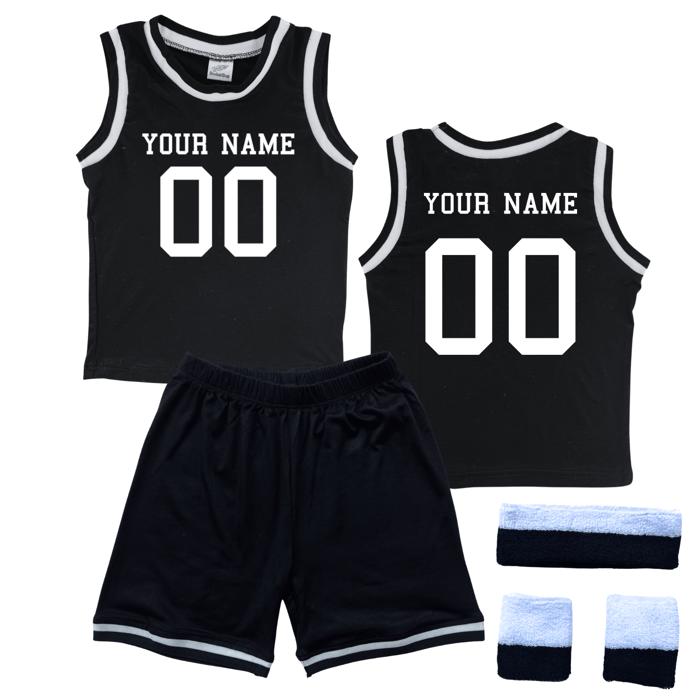 Personalized Sleeveless Basketball Jersey & Shorts Set for Toddlers- Personalized with Name and Number on Front & Back