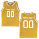 2T Gold Custom Sleeveless Basketball Sport Jersey for Toddlers - Personalized with Name & Number