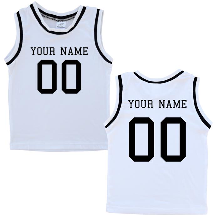 Custom Sleeveless Basketball Sport Jersey for Toddlers - Personalized with Name & Number