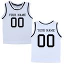 2T White Custom Sleeveless Basketball Sport Jersey for Toddlers - Personalized with Name & Number