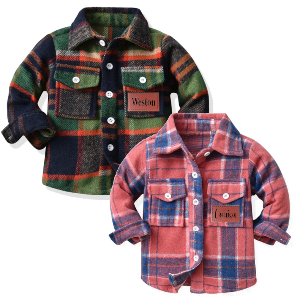 Personalized Cozy Soft Flannels for Toddlers - Thick, Warm, & Snuggly Jacket 