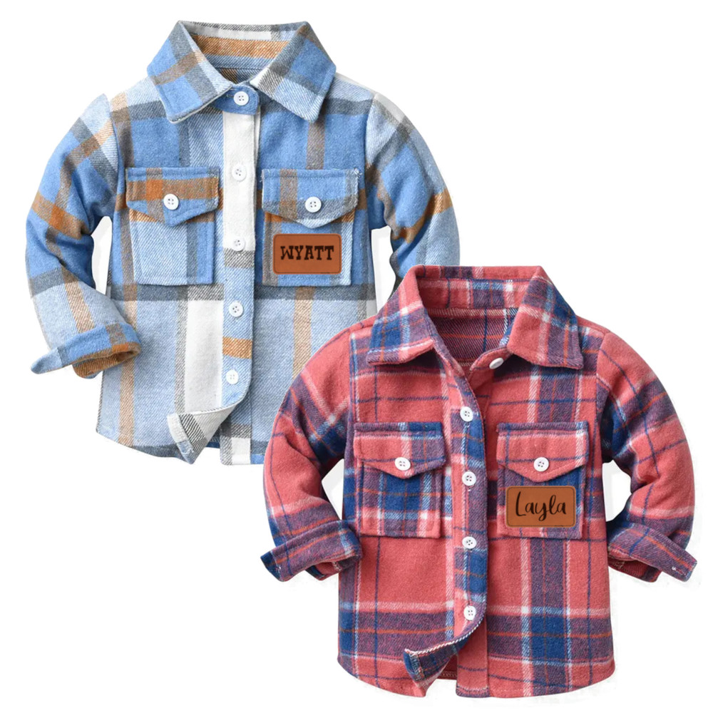 Personalized Cozy Soft Flannels for Kids - Thick, Warm, & Snuggly Jacket 