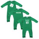  St. Patrick's Day Long Sleeve, Green, Graphic Baby Rompers