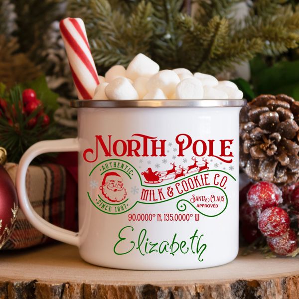 Personalized Christmas hot cocoa mug