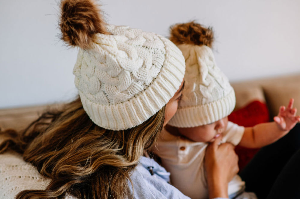 Mommy and Me matching beanie set