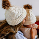  Mommy and Me matching beanie set