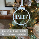  Amelia Jane Ornament Collection - 5 pack - Customized Christmas Ornament