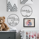  Mountain Rose Sign Collection - Circle Sign with First and Last Name