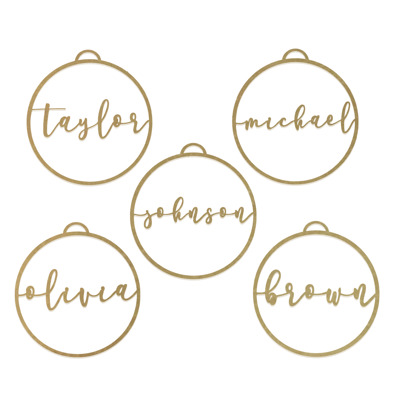 Minimalist Custom Ornaments - 5 Pack