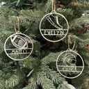 Black Powder Coat Sports Ornament Personalized - 3 pack - 30 Sports Theme Styles - Metal Christmas Ornaments