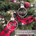 White Amelia Jane Ornament Collection - 5 pack - Customized Christmas Ornament