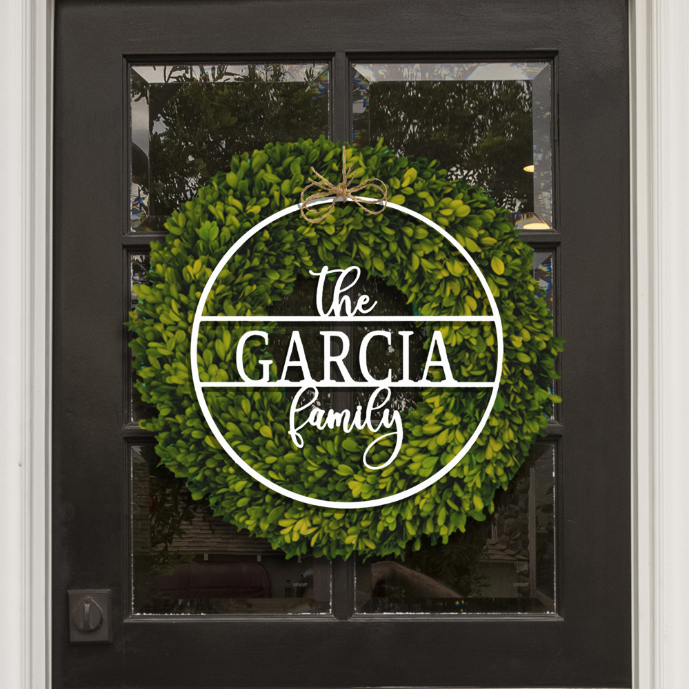 Chandler Family Sign - 2 Sizes - Personalized Metal Circle Family Name Sign