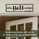 Raw Steel - can rust Family Name Plaque - Personalized Last Name Established Sign for Home