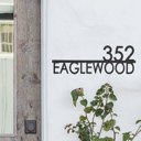 12 inch Raw Steel - can rust Magnolia Address Plaque - 3 Sizes - Modern Outside House Numbers for Address