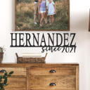 Raw Steel - can rust Our Happy Family - Personalized Family Name Signs For Home Decor