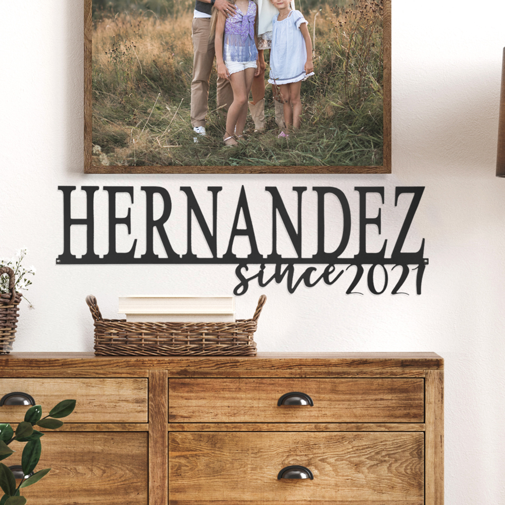 Our Happy Family - Personalized Family Name Signs For Home Decor