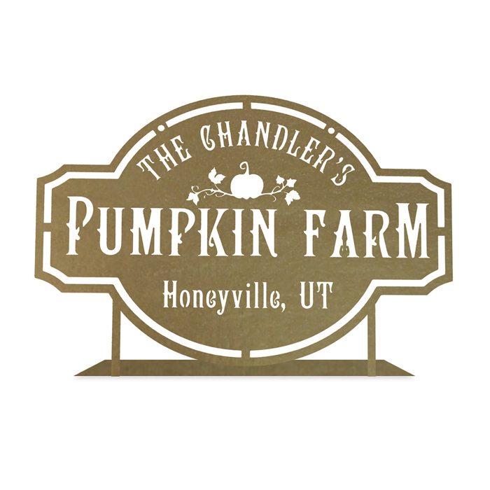 Pumpkin Farm Custom Name Sign – Personalized Fall Decor with Family Name – Farmhouse Autumn Sign for Porch, Mantel, or Entryway
