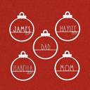  Amelia Jane Ornament Collection - 5 pack - Customized Christmas Ornament