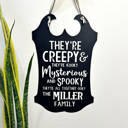  Creepy Family Name Sign | Custom Halloween Plaque with “They’re Creepy and They’re Kooky” Verse