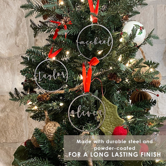 Minimalist Custom Ornaments - 5 Pack