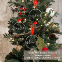  Minimalist Custom Ornaments - 5 Pack