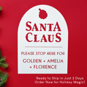  Santa Claus Personalized Christmas Stop Sign – Tabletop or Hanging