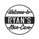 15" - Man Cave Black Powder Coat Vintage Circle Signs
