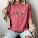  Floral Teacher Shirt by Comfort Colors – Back to School Graphic Tee, Cute Teacher Outfit, Boho Aesthetic Teacher Gift for Women