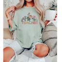  Floral Teacher Shirt by Comfort Colors – Back to School Graphic Tee, Cute Teacher Outfit, Boho Aesthetic Teacher Gift for Women