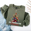  All Booked for Christmas Sweatshirt – Cute Teacher Holiday Crewneck, Book Lover Gift, Cozy Reading Christmas Top, Neutral Winter Pullover