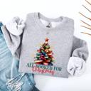  All Booked for Christmas Sweatshirt – Cute Teacher Holiday Crewneck, Book Lover Gift, Cozy Reading Christmas Top, Neutral Winter Pullover