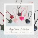  Heart & Flower Leather Fashion Hanging Bag Charm, Cute Purse Accessory with Strap, Aesthetic Tag for Tote, PU Leather Heart Charm keychain
