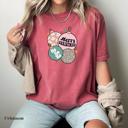  Christmas Graphic Tee Collection – 5 Festive Holiday Designs | Merry & Bright, Holly Jolly, Leopard Bolt, Retro Christmas Vibes | Gift for Her