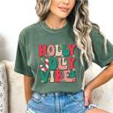  Christmas Graphic Tee Collection – 5 Festive Holiday Designs | Merry & Bright, Holly Jolly, Leopard Bolt, Retro Christmas Vibes | Gift for Her