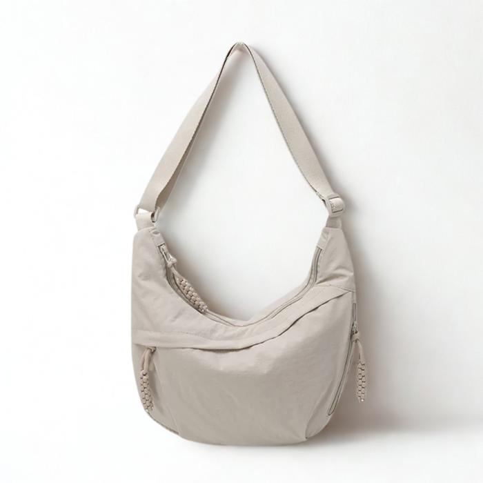Casual Crossbody Shoulder Bag, Dumpling Bag with Pockets, Adjustable Strap Hobo Purse, Lightweight Everyday Travel Bag