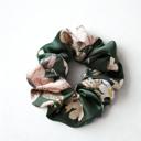  Floral Satin Scrunchie, Large Hair Ties for Women, Ponytail Holder, Elegant Hair Accessory, Bridesmaid Gift, Everyday Scrunchies
