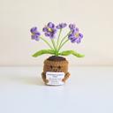  Crochet Flower Hug Pot – Emotional Support Potted Plant with Positive Message, Gift for Mom, Dad, or Teacher, Amigurumi Home Decor