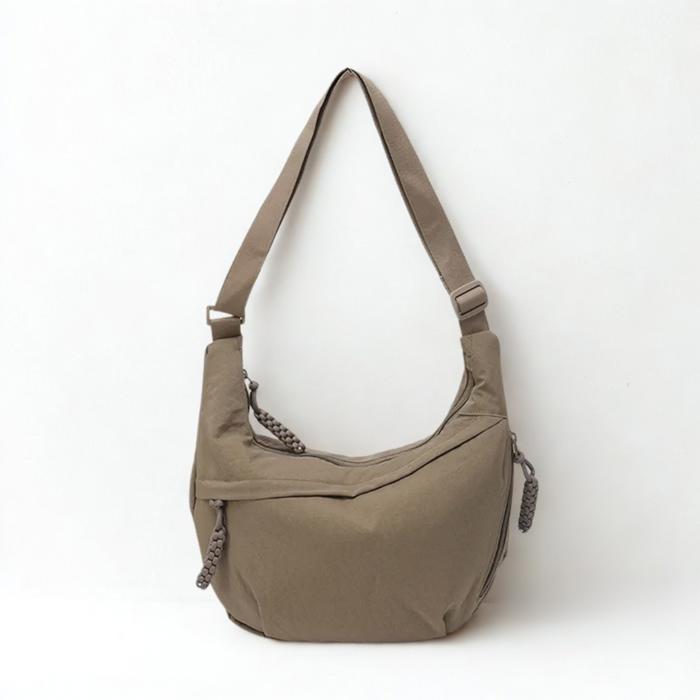 Casual Crossbody Shoulder Bag, Dumpling Bag with Pockets, Adjustable Strap Hobo Purse, Lightweight Everyday Travel Bag