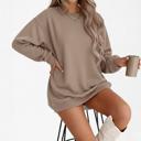  Ribbed Loose Fit Pullover Sweatshirt, Waffle Knit Top, Long Sleeve Relaxed Fit Sweater, Casual Fall Outfit