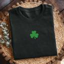  Embroidered Mini Shamrock T-Shirt, Minimalist St. Patrick’s Day Comfort Colors Tee, Dainty Lucky Clover Embroidery, Cute Irish Patrick's Day Gift
