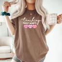  Teaching Sweethearts Retro Valentine Tee By Comfort Colors – Cute Teacher Gift, Kindergarten Teacher Tee
