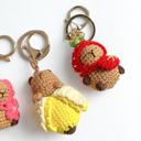  Crochet Animal Keychain Charm, Amigurumi Keychain, Cute Plush Bag Charms, Backpack Charm Gift for Her