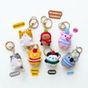  Crochet Animal Keychain Charm, Amigurumi Keychain, Cute Plush Bag Charms, Backpack Charm Gift for Her