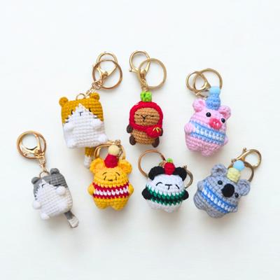 Crochet Animal Keychain Charm, Amigurumi Keychain, Cute Plush Bag Charms, Backpack Charm Gift for Her
