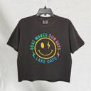  Lake Days Comfort Colors Crop Top, Coastal Cowgirl Aesthetic – Retro Beach Summer Style, Boat Waves Sun Rays Smiley Graphic T Shirt, Vacation Outfit, Gift for Her
