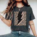  Leopard Lightning Bolt Graphic Tee - Vintage Inspired