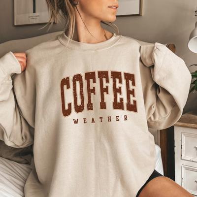 Coffee Weather Graphic Sweatshirt, Cozy Fall Pullover, Retro Autumn Top, Pumpkin Spice Season Outfit, Thanksgiving Shirt, Gift for Coffee Lovers