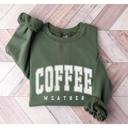  Coffee Weather Graphic Sweatshirt, Cozy Fall Pullover, Retro Autumn Top, Pumpkin Spice Season Outfit, Thanksgiving Shirt, Gift for Coffee Lovers